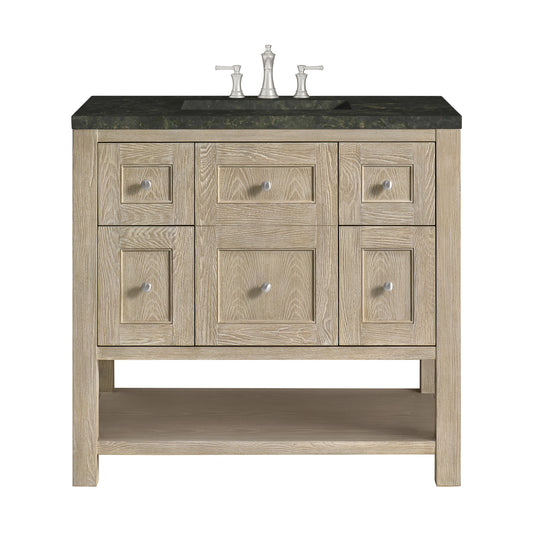 Breckenridge 36" Single Vanity, Whitewashed Oak, w/ 3 CM Phantome Eclos Top
