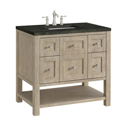 Breckenridge 36" Single Vanity, Whitewashed Oak, w/ 3 CM Phantome Eclos Top, view 9