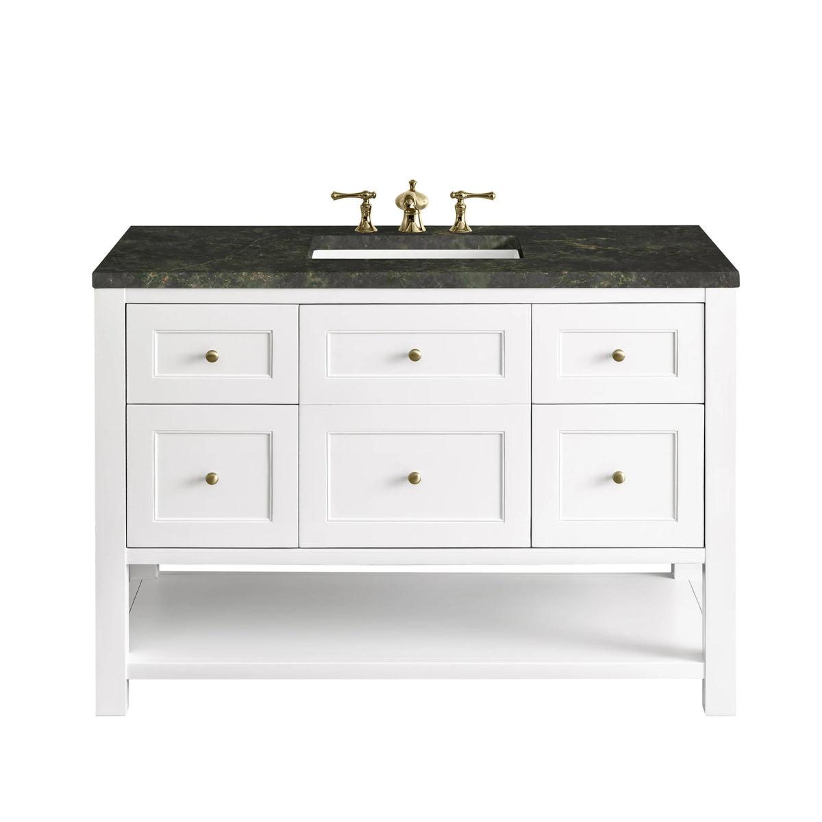 Breckenridge 48" Single Vanity, Bright White, w/ 3 CM Phantome Eclos Top