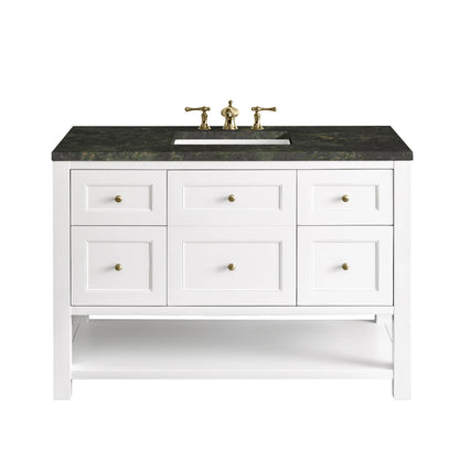 Breckenridge 48" Single Vanity, Bright White, w/ 3 CM Phantome Eclos Top