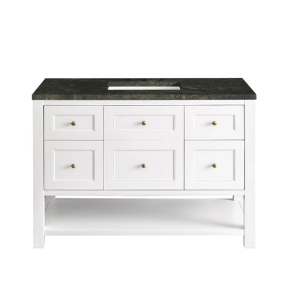 Breckenridge 48" Single Vanity, Bright White, w/ 3 CM Phantome Eclos Top, view 2