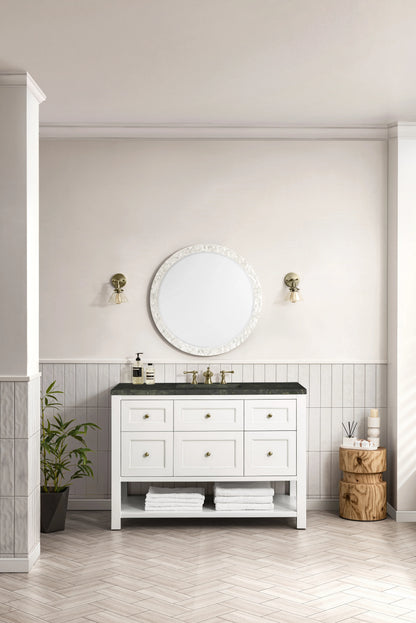 Breckenridge 48" Single Vanity, Bright White, w/ 3 CM Phantome Eclos Top, view 4