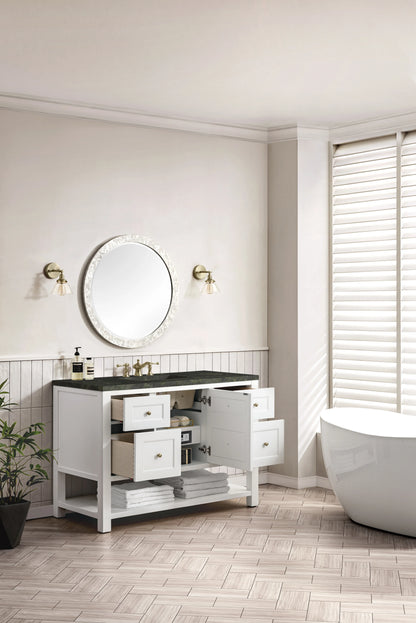 Breckenridge 48" Single Vanity, Bright White, w/ 3 CM Phantome Eclos Top, view 6