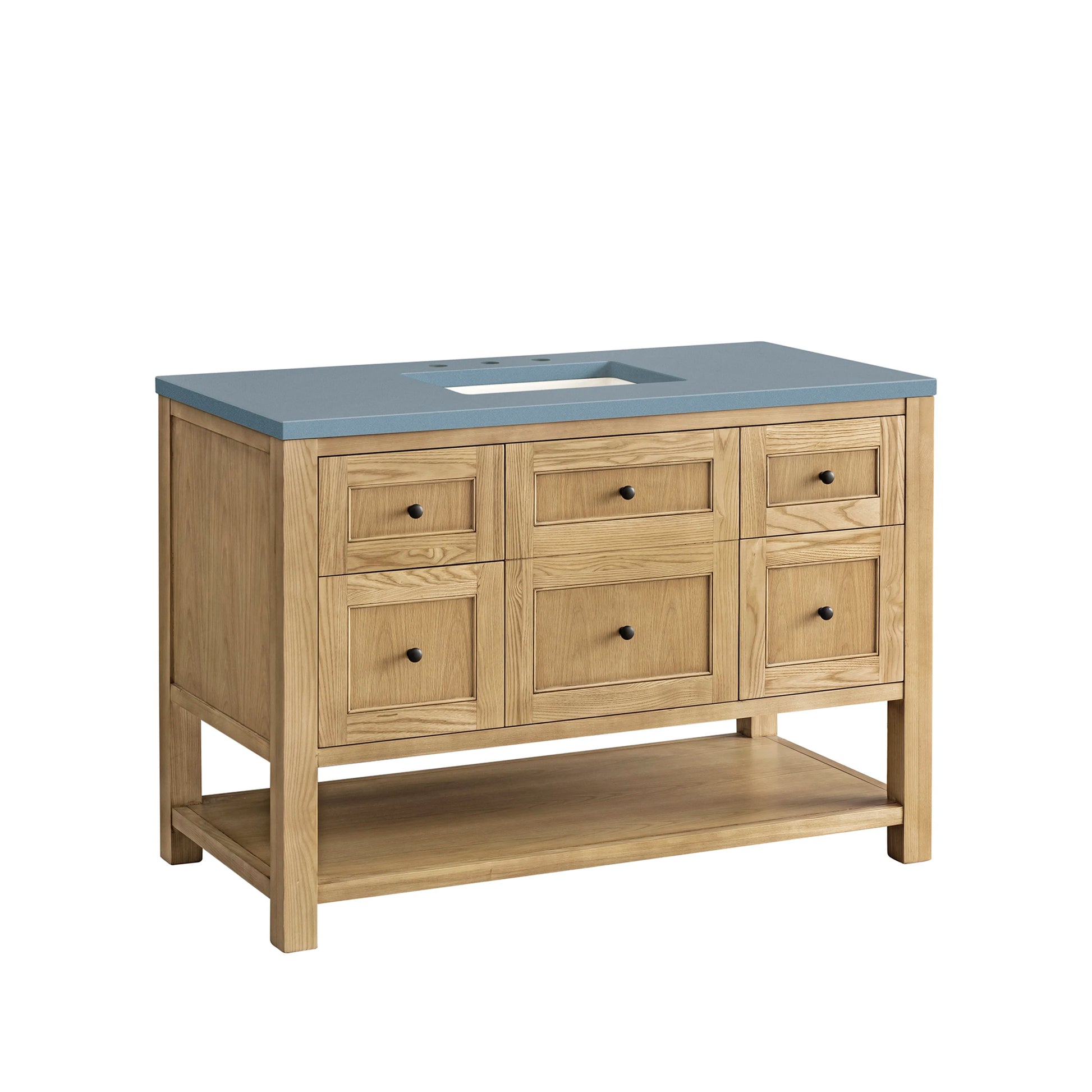 Renovate for Less Atlanta Breckenridge 48" Single Vanity, Light Natural Oak w/ 3 CM Cala Blue Top, view 10