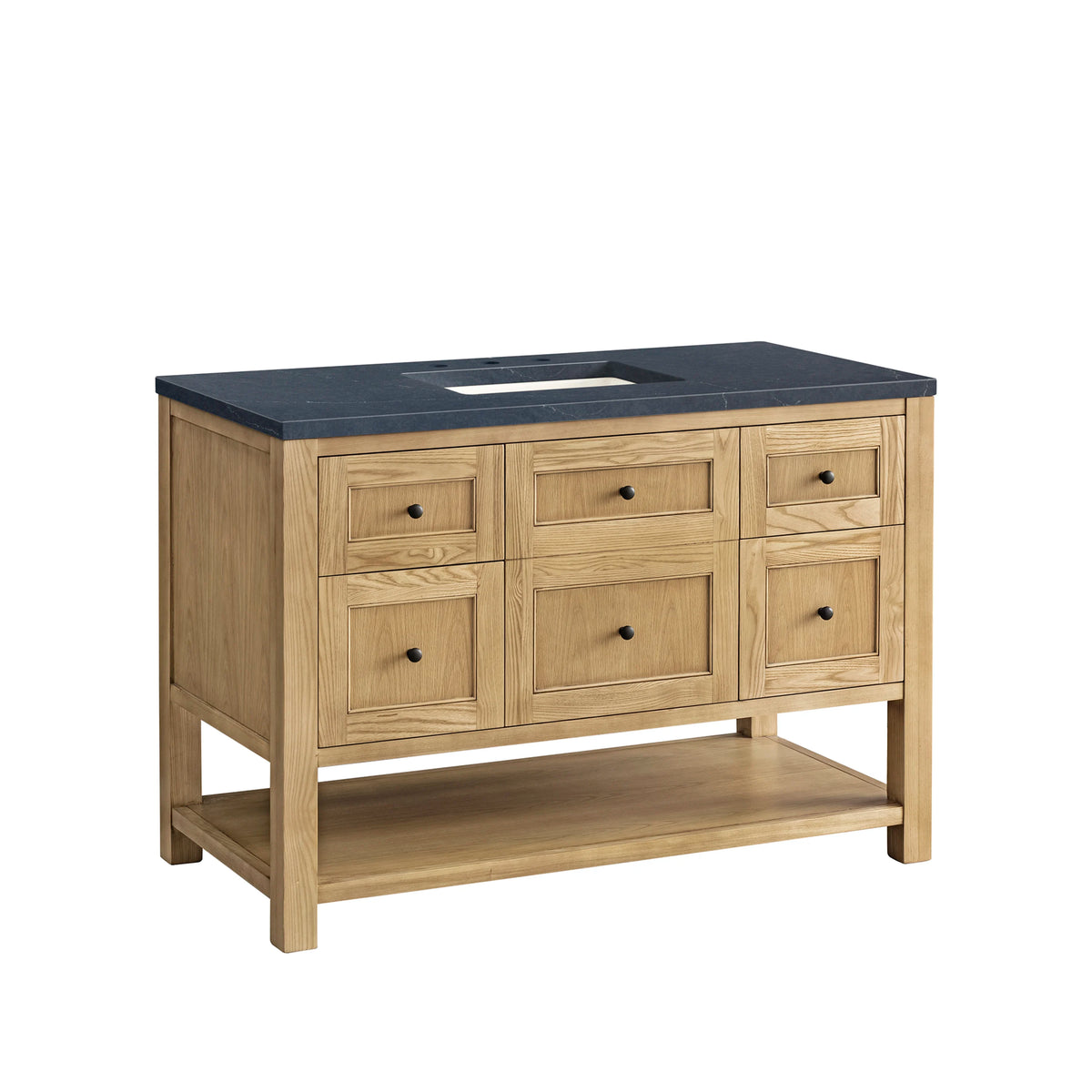 Breckenridge 48" Single Vanity, Light Natural Oak w/ 3 CM Charcoal Soapstone Top, view 10