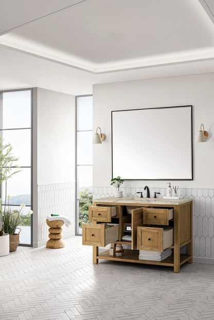 Breckenridge 48" Single Vanity, Light Natural Oak, w/ 3 CM Tajnar Eclos Top, view 6