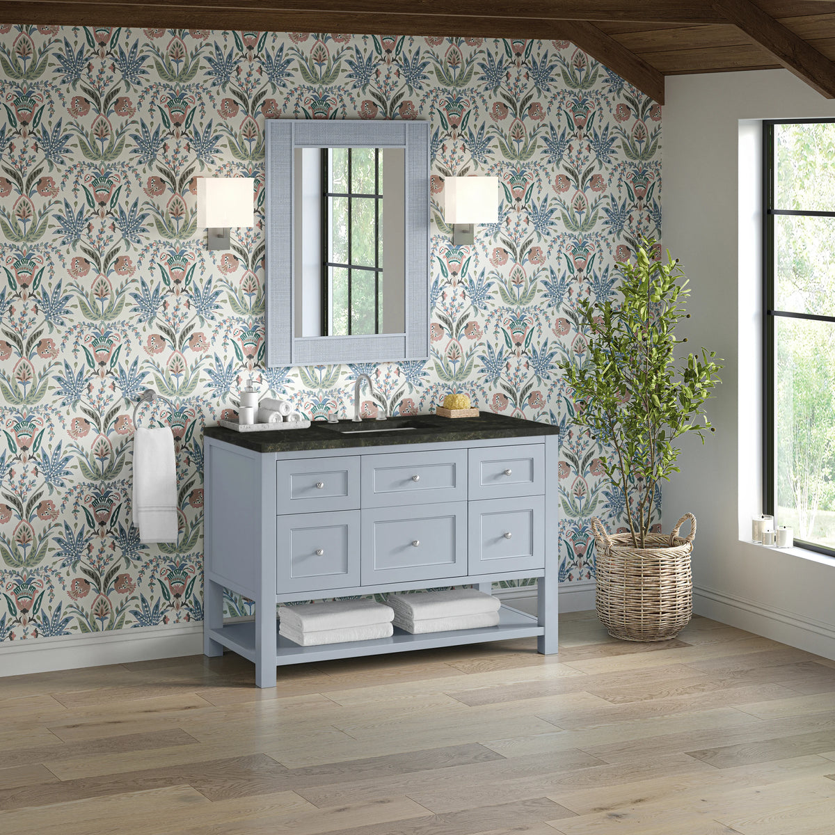 Breckenridge 48" Single Vanity, Serenity Blue, w/ 3 CM Phantome Eclos Top, view 4