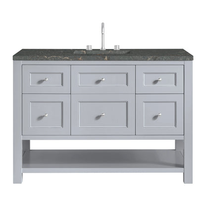 Breckenridge 48" Single Vanity, Serenity Blue, w/ 3 CM Parisien Bleu Quartz Top w/FreePower Wireless Charger