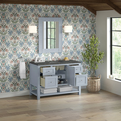 Breckenridge 48" Single Vanity, Serenity Blue, w/ 3 CM Parisien Bleu Quartz Top w/FreePower Wireless Charger, view 8