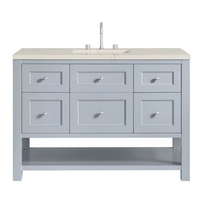 Breckenridge 48" Single Vanity, Serenity Blue, w/ 3 CM Siberian Silestone Top w/FreePower Wireless Charger