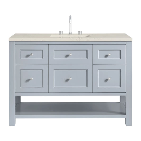 Breckenridge 48" Single Vanity, Serenity Blue, w/ 3 CM Siberian Silestone Top w/FreePower Wireless Charger