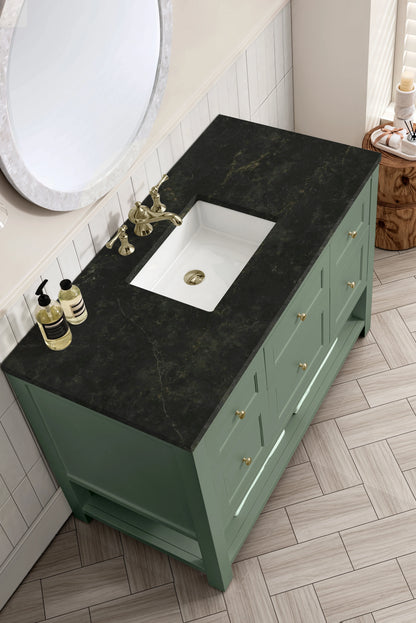 Breckenridge 48" Single Vanity, Smokey Celadon, w/ 3 CM Phantome Eclos Top, view 6