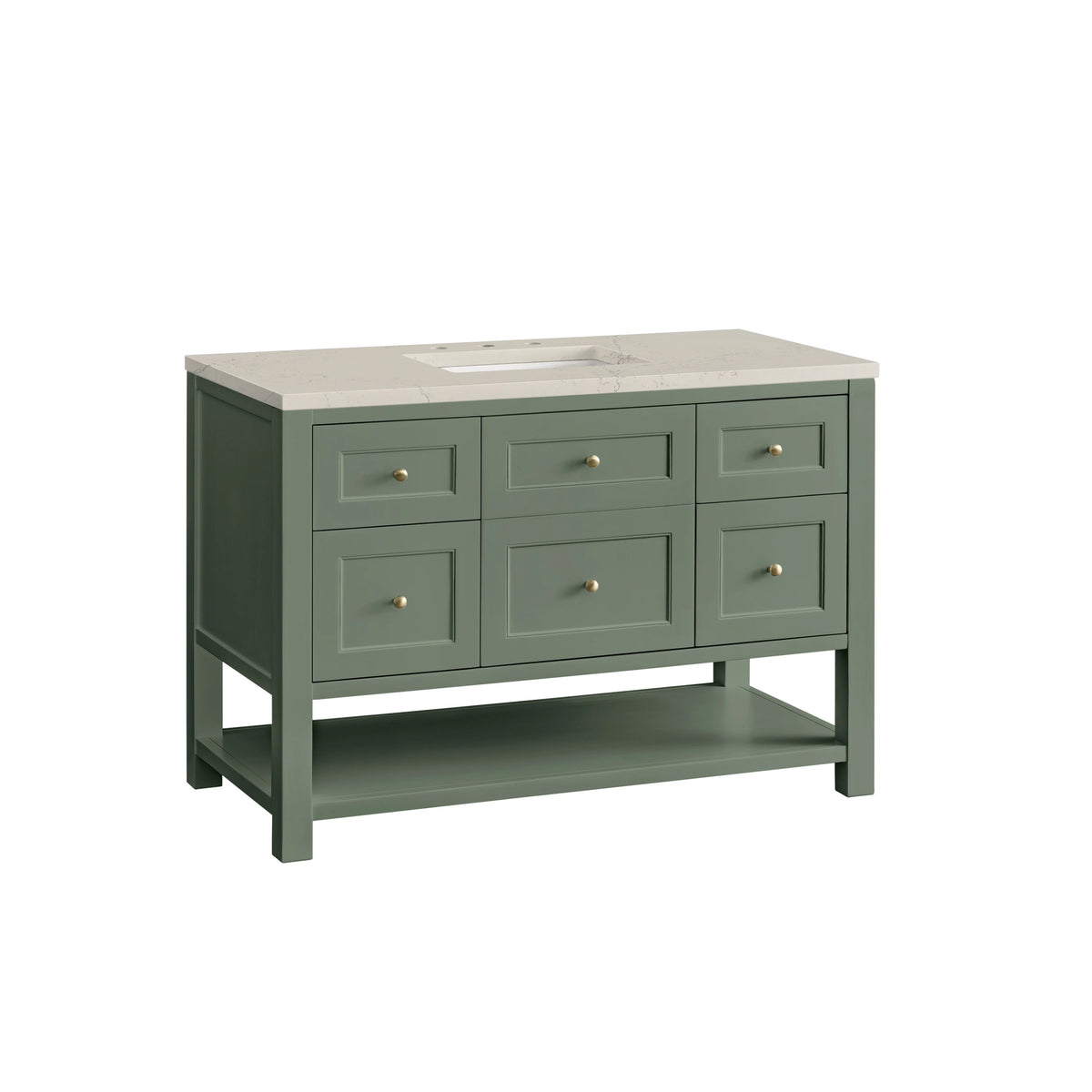 Breckenridge 48" Single Vanity, Smokey Celadon, w/ 3 CM Siberian Silestone Top, view 7