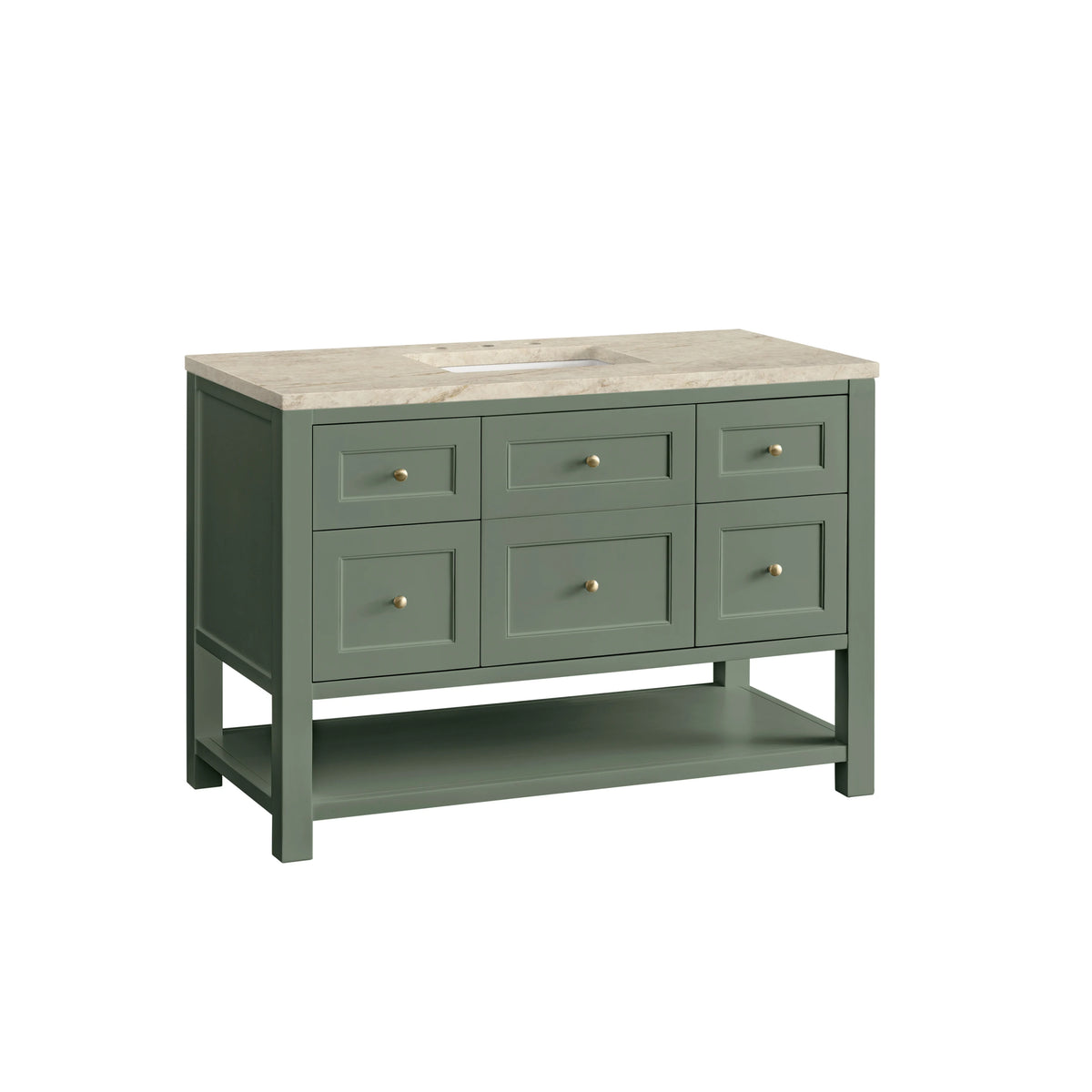 Breckenridge 48" Single Vanity, Smokey Celadon, w/ 3 CM Tajnar Eclos Top, view 7