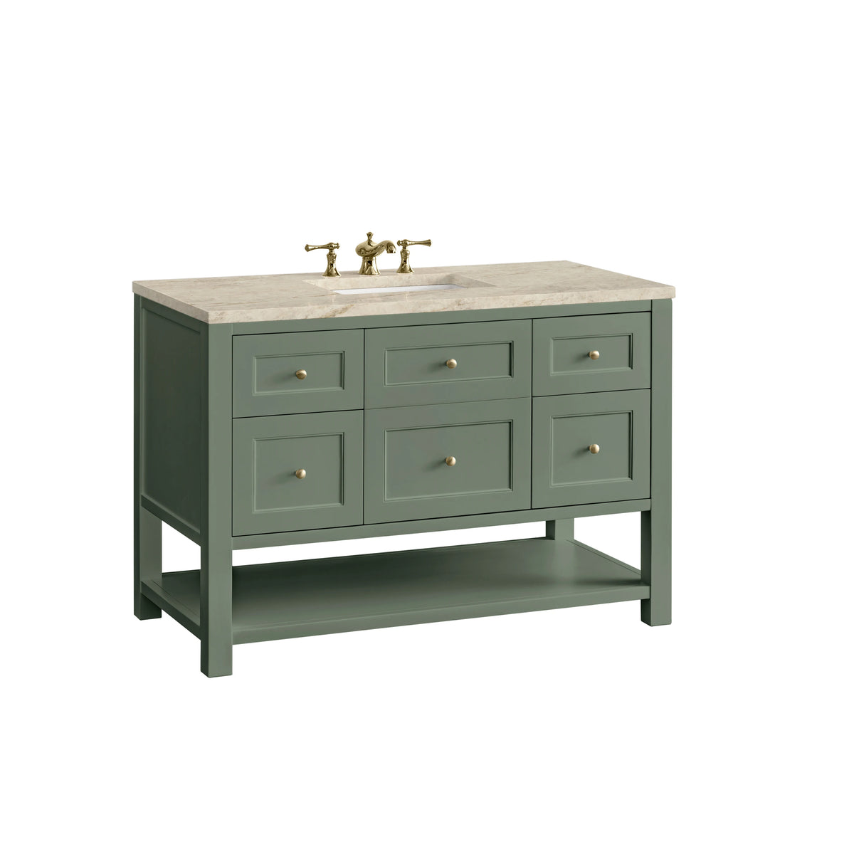 Breckenridge 48" Single Vanity, Smokey Celadon, w/ 3 CM Tajnar Eclos Top, view 8