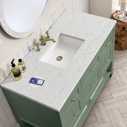 Breckenridge 48" Single Vanity, Smokey Celadon w/ 3 CM Eternal Jasmine Pearl Top w/FreePower Wireless Charger, view 6