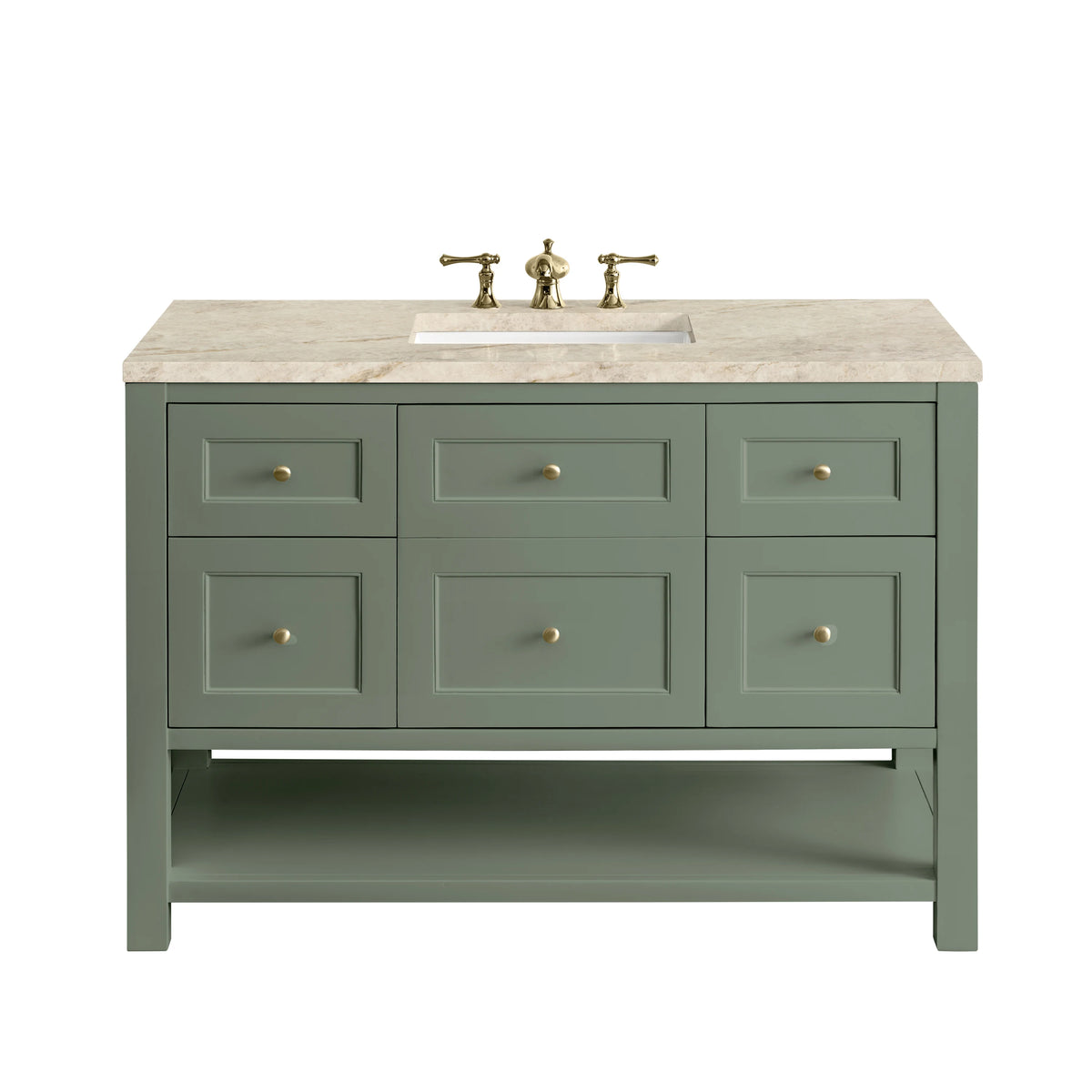 Breckenridge 48" Single Vanity, Smokey Celadon, w/ 3 CM Tajnar Eclos Top w/FreePower Wireless Charger