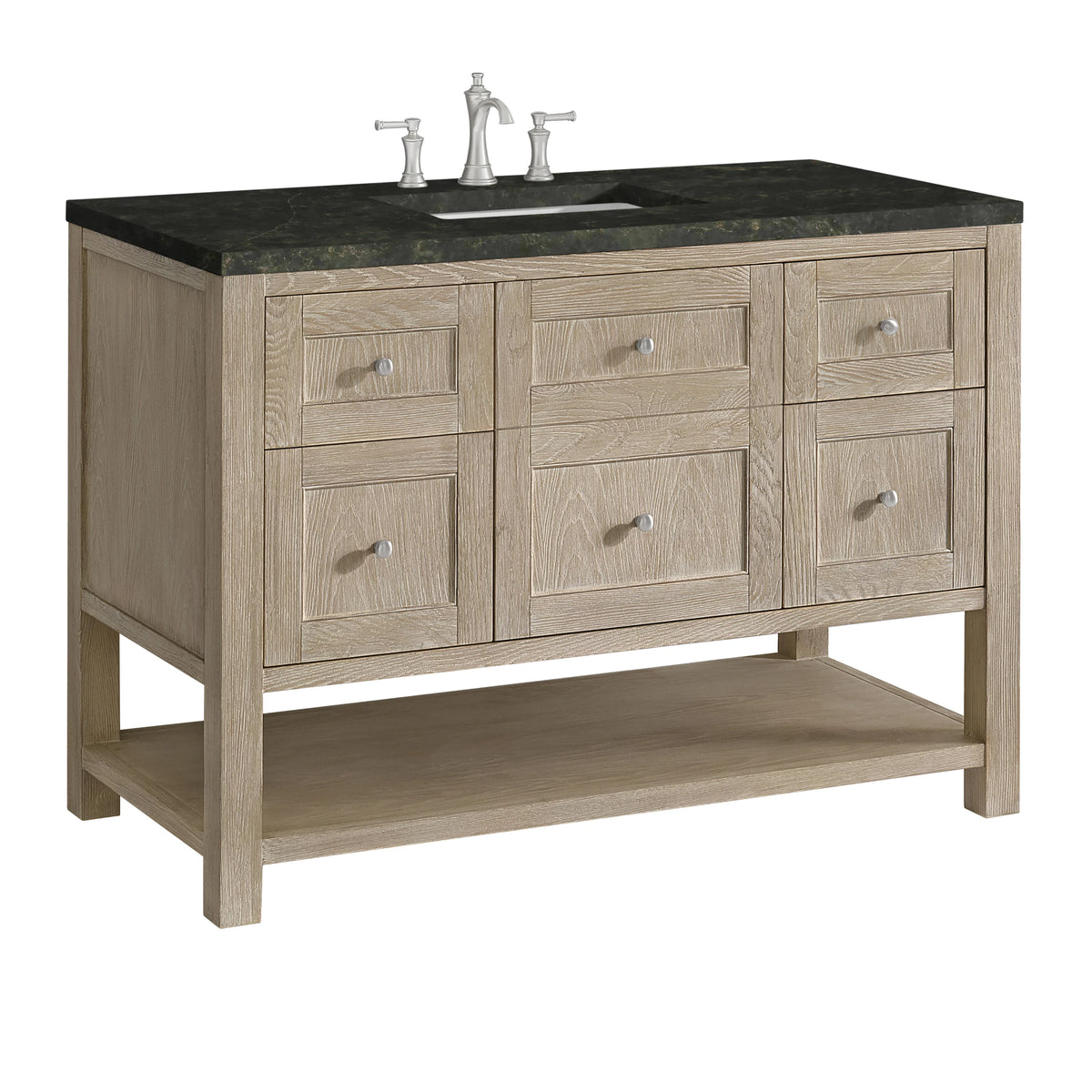 Breckenridge 48" Single Vanity, Whitewashed Oak, w/ 3 CM Phantome Eclos Top, view 10