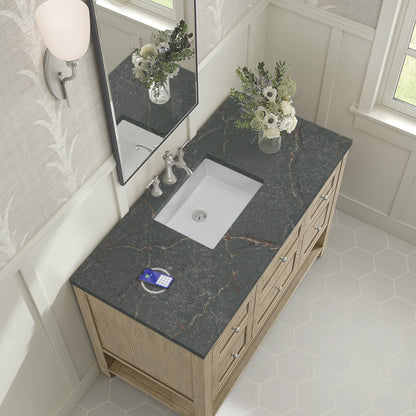 Breckenridge 48" Single Vanity, Whitewashed Oak w/ 3 CM Parisien Bleu Silestone Top w/FreePower Wireless Charg, view 10