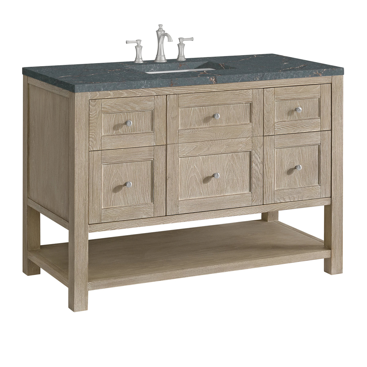 Breckenridge 48" Single Vanity, Whitewashed Oak w/ 3 CM Parisien Bleu Silestone Top w/FreePower Wireless Charg, view 13