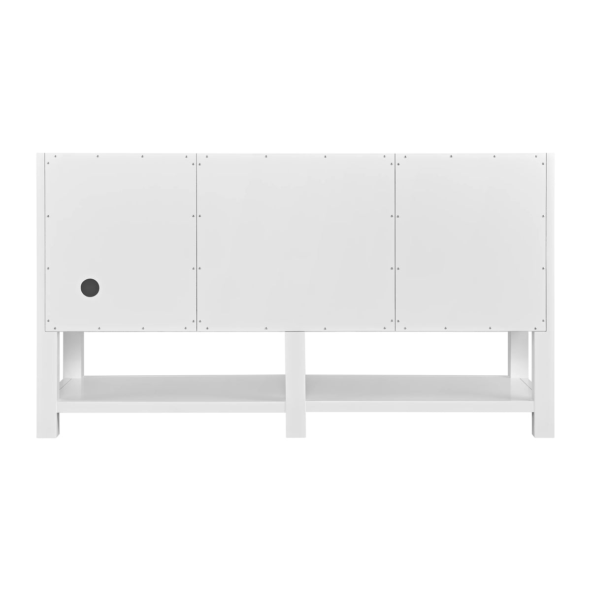 Breckenridge 60" Double Vanity, Bright White, w/ 3 CM Eternal Jasmine Pearl Quartz Top w/FreePower Wireless Ch, view 12
