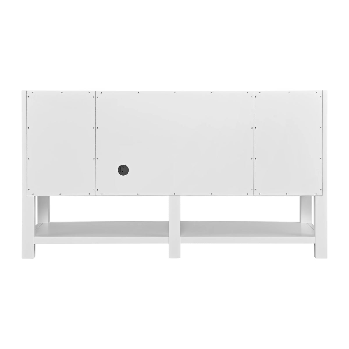Breckenridge 60" Single Vanity, Bright White, w/ 3 CM Eternal Jasmine Pearl Silestone Top w/ FreePower Wireles, view 12