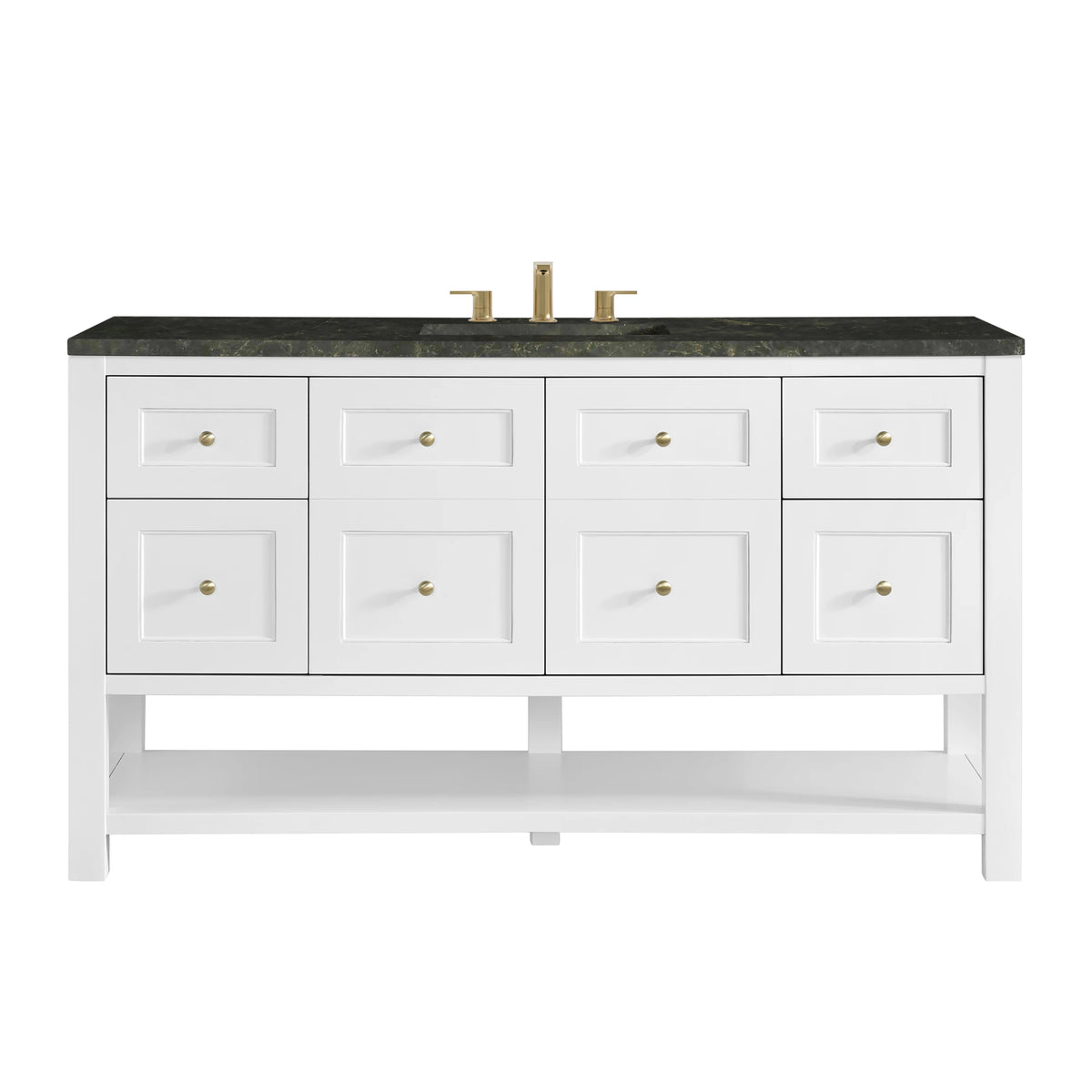 Breckenridge 60" Single Vanity, Bright White, w/ 3 CM Phantome Eclos Top