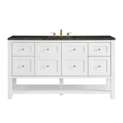 Breckenridge 60" Single Vanity, Bright White, w/ 3 CM Phantome Eclos Top