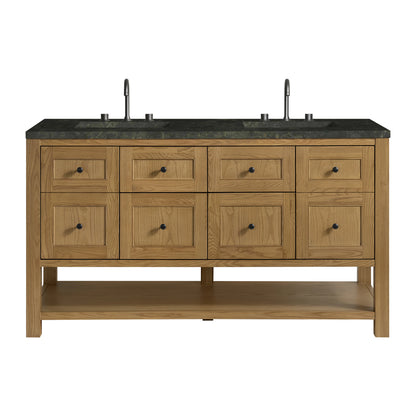Breckenridge 60" Double Vanity, Light Natural Oak, w/ 3 CM Phantome Eclos Top