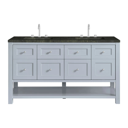 Breckenridge 60" Double Vanity, Serenity Blue, w/ 3 CM Phantome Eclos Top