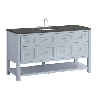 Breckenridge 60" Single Vanity, Serenity Blue w/ 3 CM Parisien Bleu Top, view 10