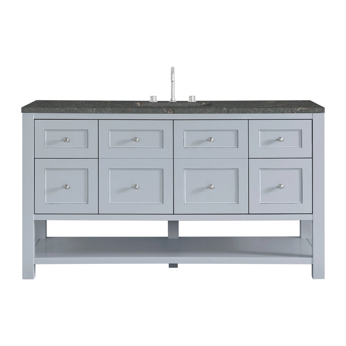 Breckenridge 60" Single Vanity, Serenity Blue w/ 3 CM Parisien Bleu Top w/ FreePower Wireless Charger