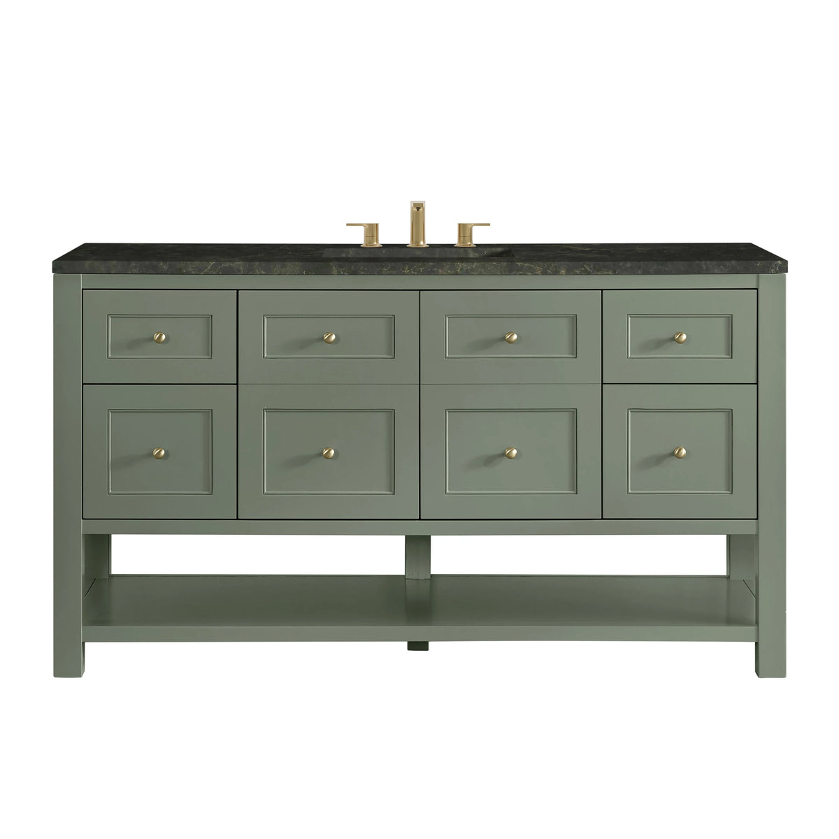 Breckenridge 60" Single Vanity, Smokey Celadon, w/ 3 CM Phantome Eclos Top