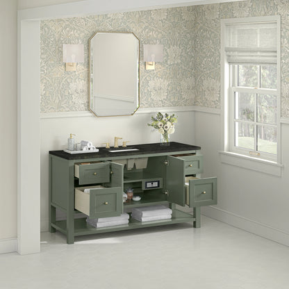 Breckenridge 60" Single Vanity, Smokey Celadon, w/ 3 CM Phantome Eclos Top, view 5
