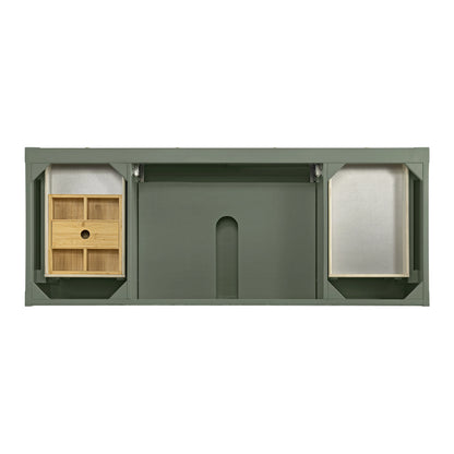 Breckenridge 60" Single Vanity, Smokey Celadon, w/ 3 CM Victorian Silver Silestone Top w/ FreePower Wireless Ch, view 9
