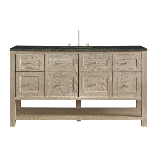 Breckenridge 60" Single Vanity, Whitewashed Oak, w/ 3 CM Phantome Eclos Top