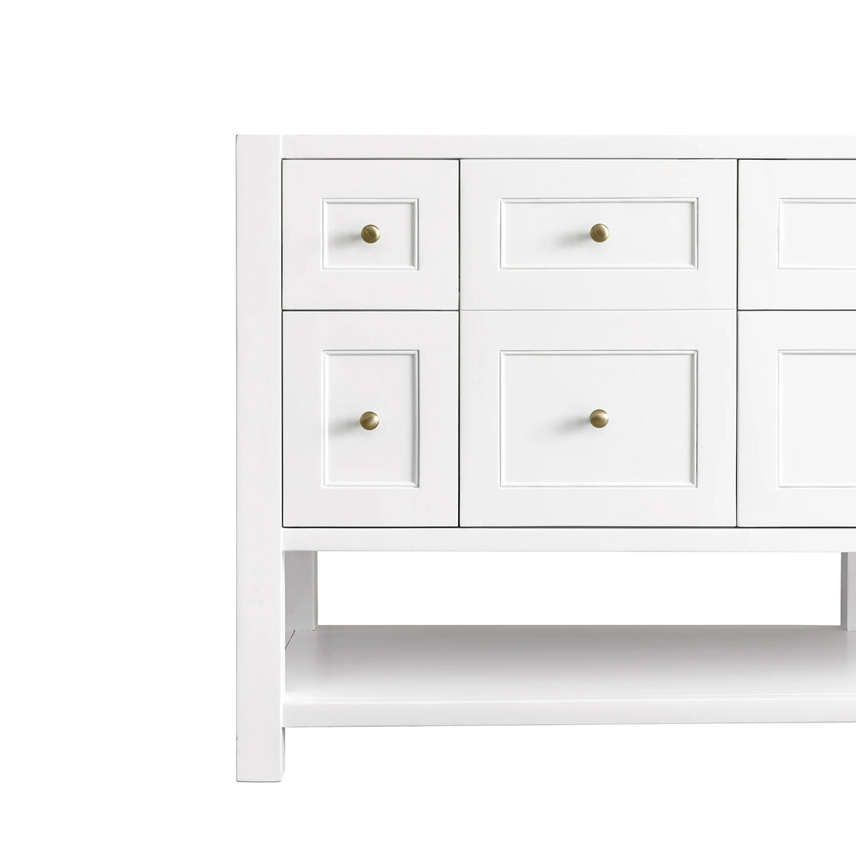 Breckenridge 72" Double Vanity, Bright White w/ 3 CM Eternal Jasmine Pearl Top, view 11