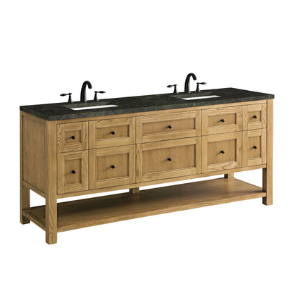 Breckenridge 72" Double Vanity, Light Natural Oak, w/ 3 CM Phantome Eclos Top, view 11