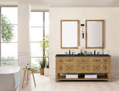 Breckenridge 72" Double Vanity, Light Natural Oak, w/ 3 CM Phantome Eclos Top, view 3