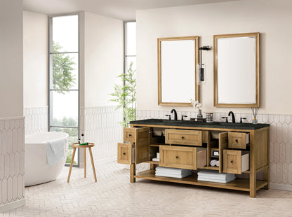 Breckenridge 72" Double Vanity, Light Natural Oak, w/ 3 CM Phantome Eclos Top, view 5