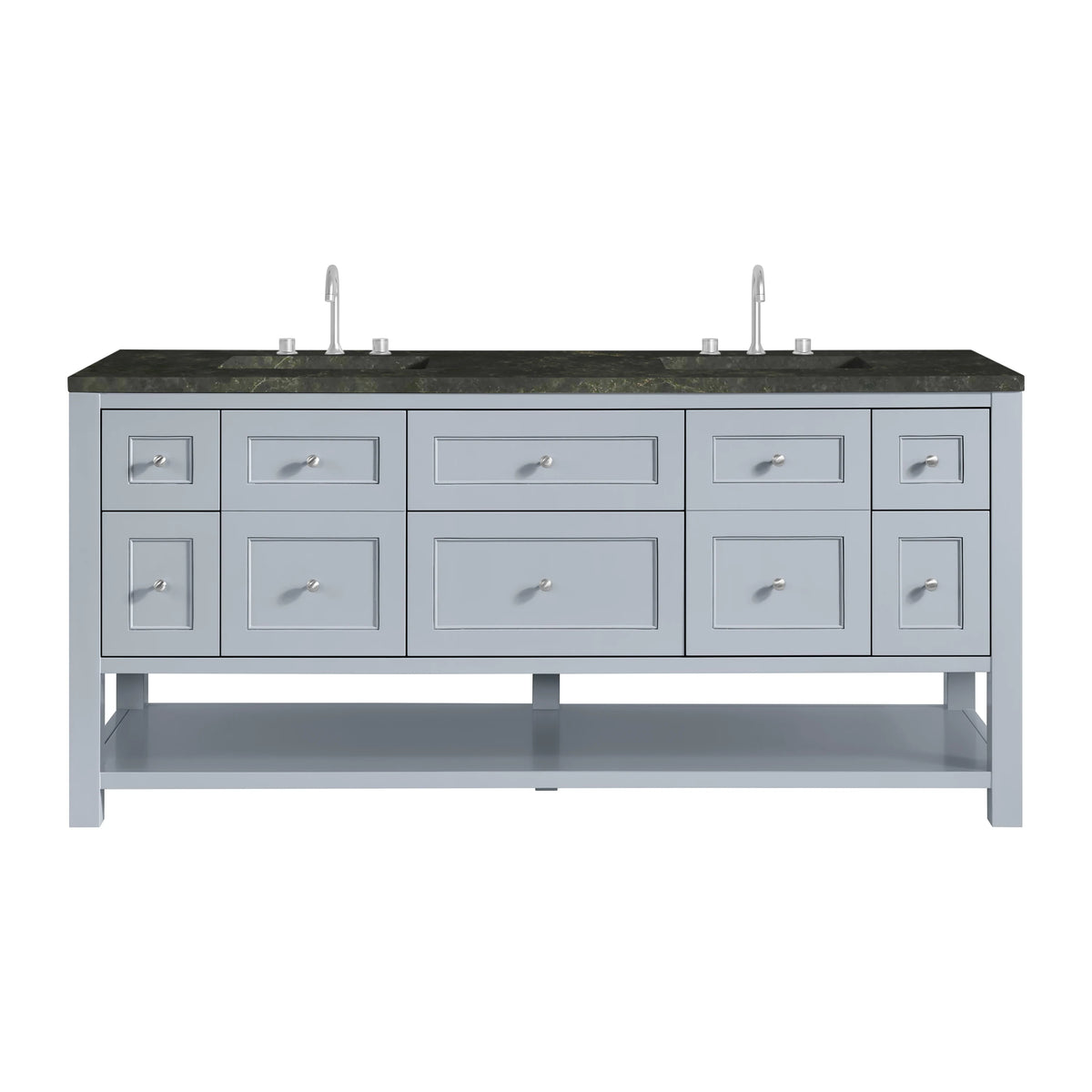 Breckenridge 72" Double Vanity, Serenity Blue, w/ 3 CM Phantome Eclos Top