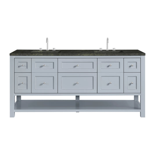 Breckenridge 72" Double Vanity, Serenity Blue, w/ 3 CM Phantome Eclos Top