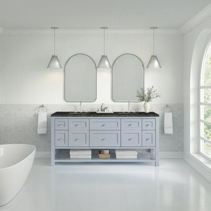 Breckenridge 72" Double Vanity, Serenity Blue, w/ 3 CM Phantome Eclos Top, view 3
