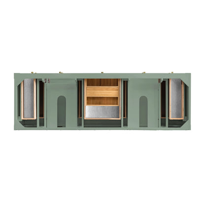 Breckenridge 72" Double Vanity, Smokey Celadon, w/ 3 CM Siberian Silestone Top, view 6