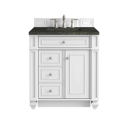 Bristol 30" Single Vanity, Bright White, w/ 3 CM Phantome Eclos Top