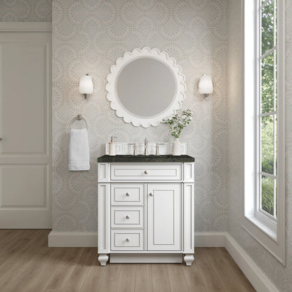 Bristol 30" Single Vanity, Bright White, w/ 3 CM Phantome Eclos Top, view 2