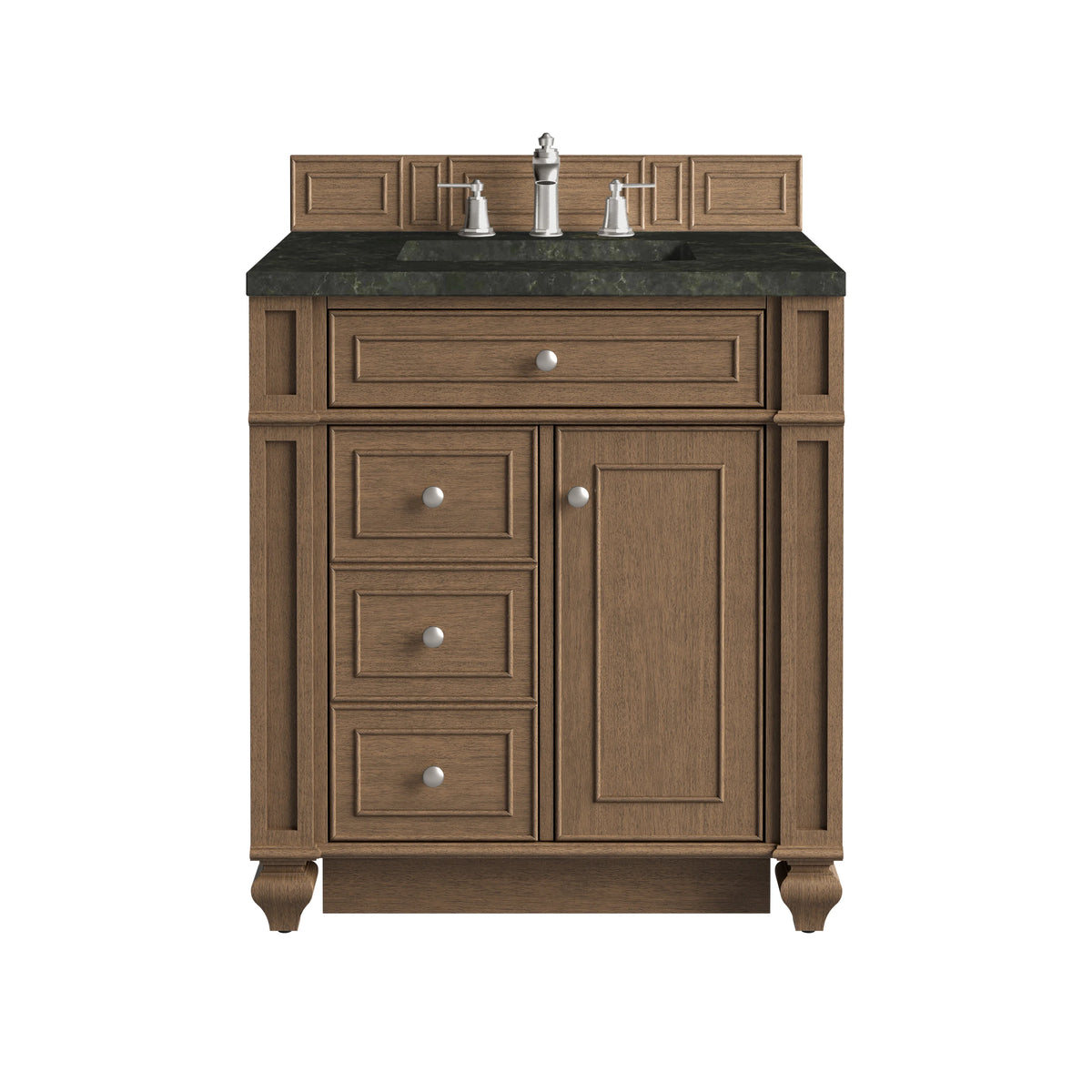 Bristol 30" Single Vanity, Saddle Brown, w/ 3 CM Phantome Eclos Top
