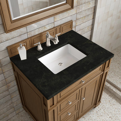 Bristol 30" Single Vanity, Saddle Brown, w/ 3 CM Phantome Eclos Top, view 5