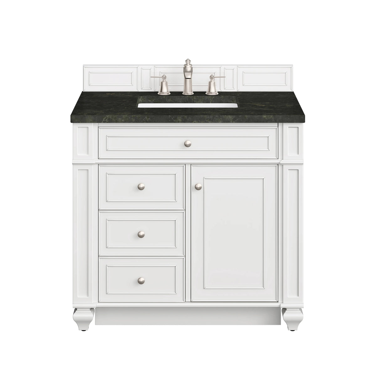 Bristol 36" Single Vanity, Bright White, w/ 3 CM Phantome Eclos Top