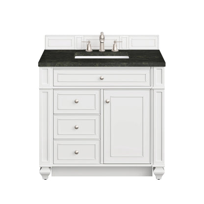 Bristol 36" Single Vanity, Bright White, w/ 3 CM Phantome Eclos Top